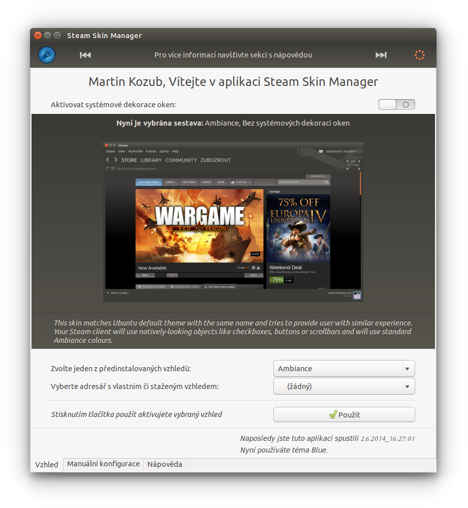 Steam Skin Manager screenshot